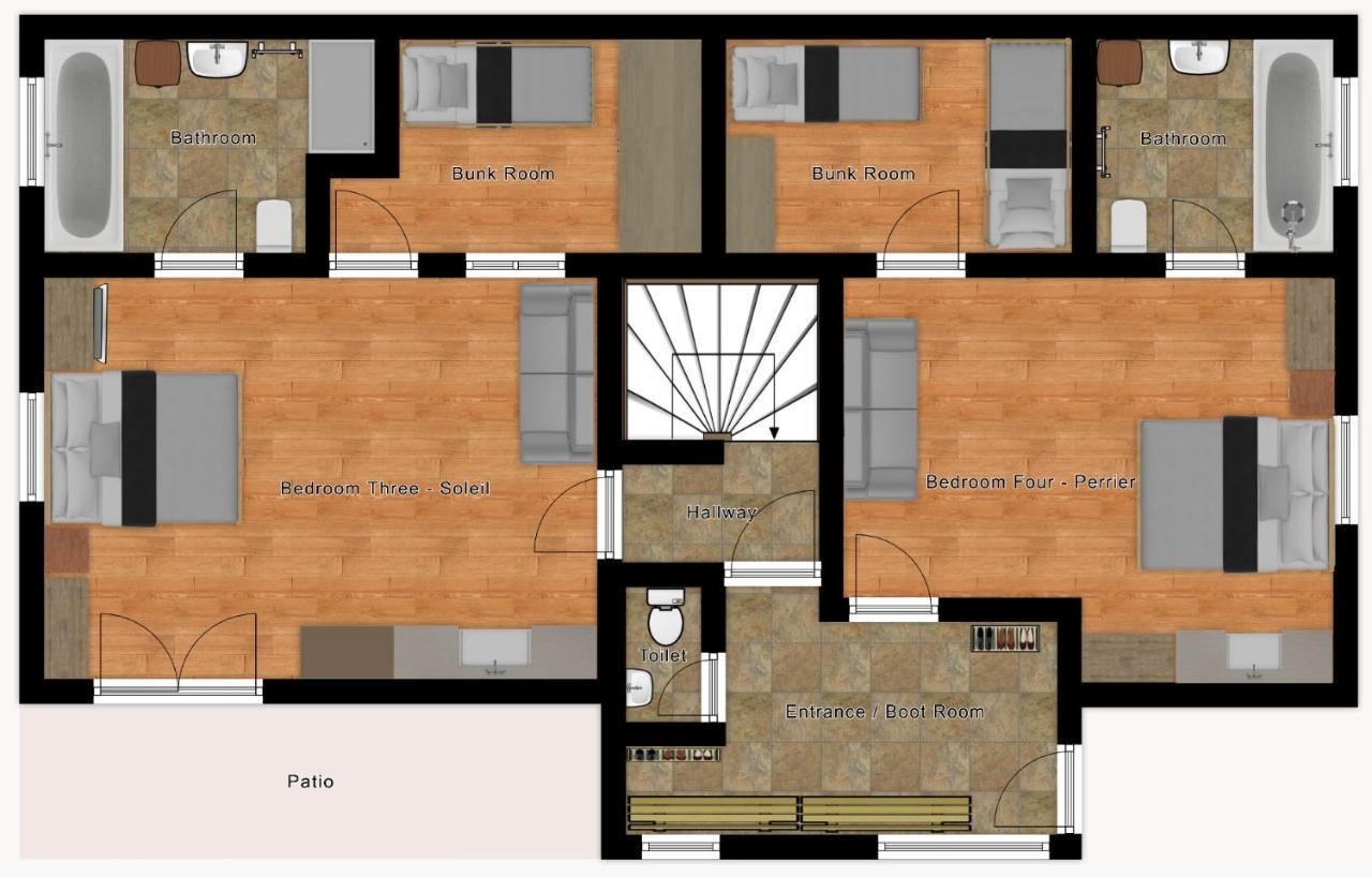 Chalet Aventure B&B เลส์เฌต์ ภายนอก รูปภาพ