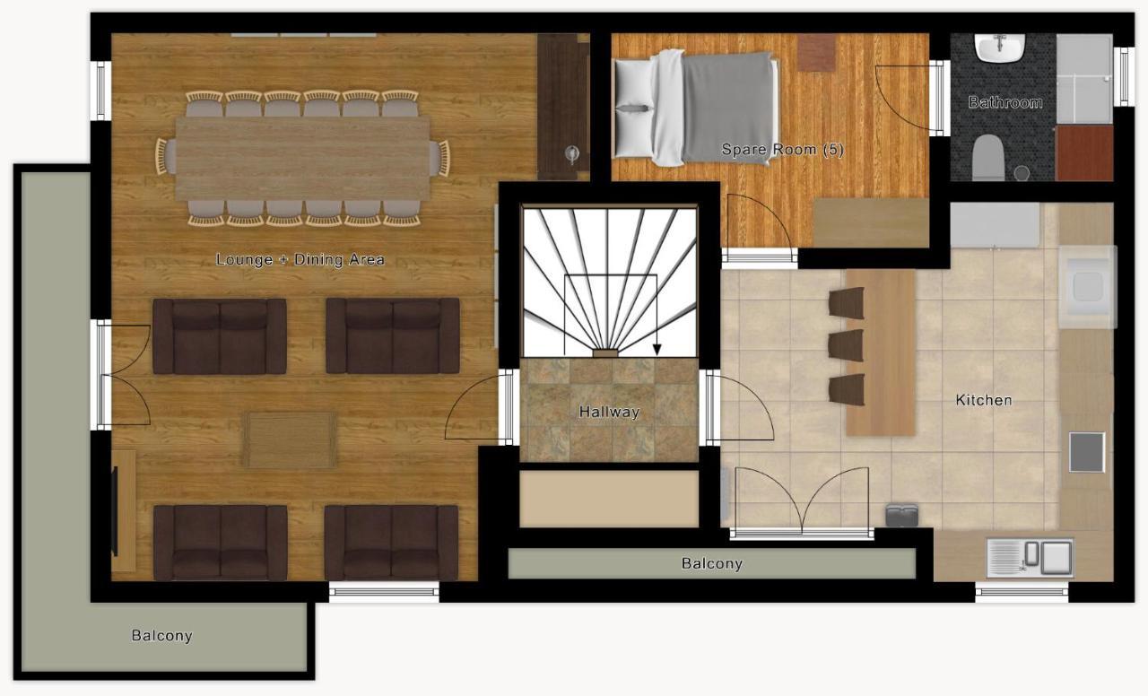Chalet Aventure B&B เลส์เฌต์ ภายนอก รูปภาพ